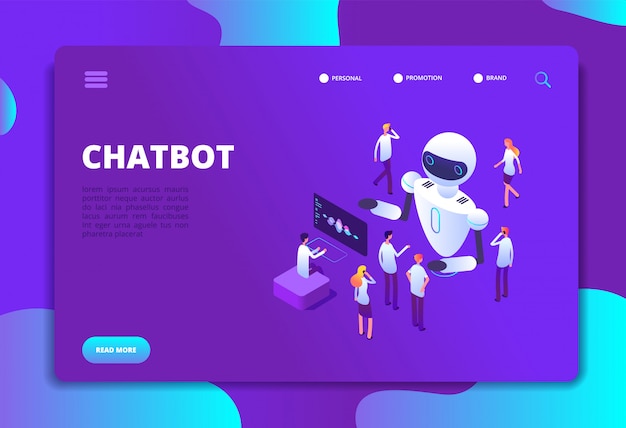 artificial intelligence conversation future technology landing page