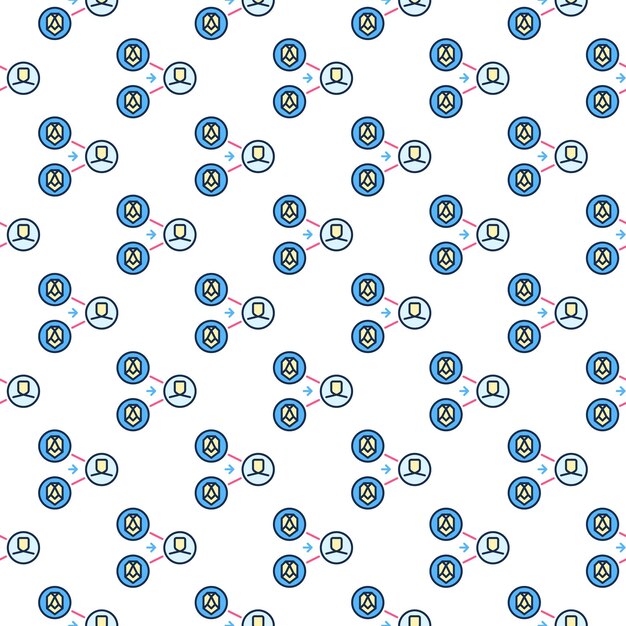 Reticolo senza giunte colorato di vettore di generazione del volto di intelligenza artificiale