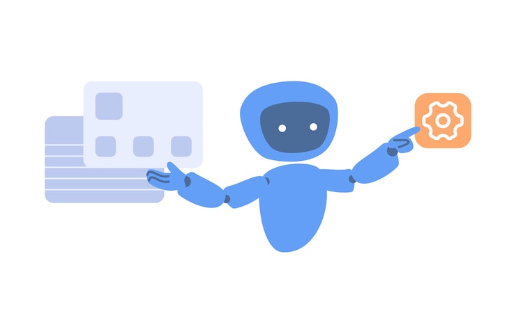 Vector artificial intelligence flat illustration