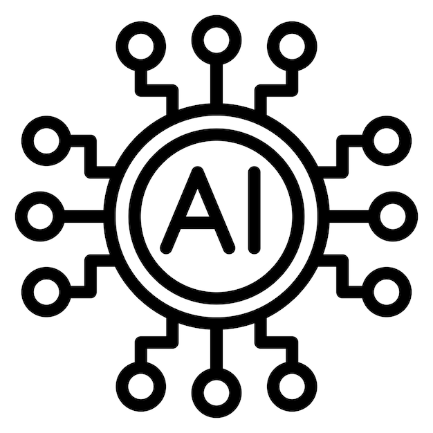 人工知能のアイコンベクトル画像 プロフェッショナルサービスに使用できます