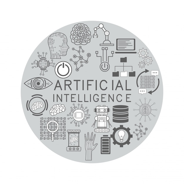 Artificial intelligence icons