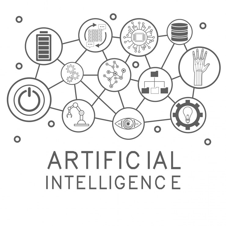 Vector artificial intelligence icons