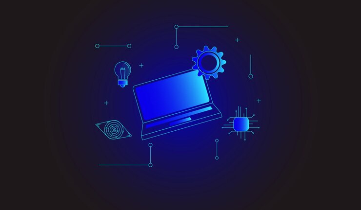 Vector artificial intelligence infographic banner ai web banner with icons and keywords control analysis