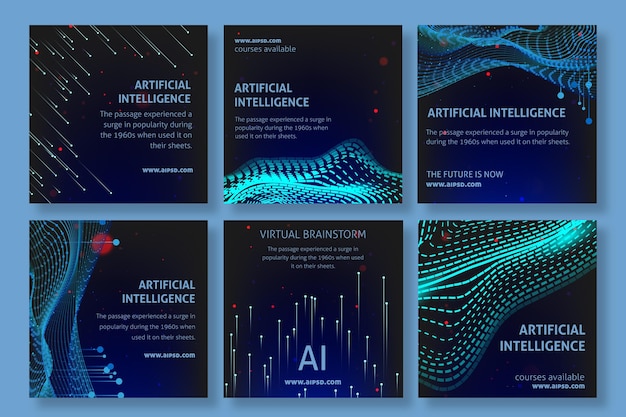 Modello di post instagram di intelligenza artificiale