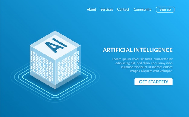 Artificial intelligence landing page