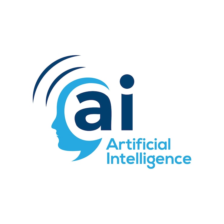 Vector artificial intelligence logo design template creative and minimal concept
