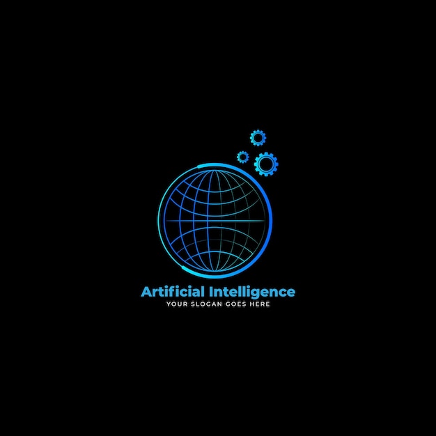 Vector artificial intelligence logo icon design illustration