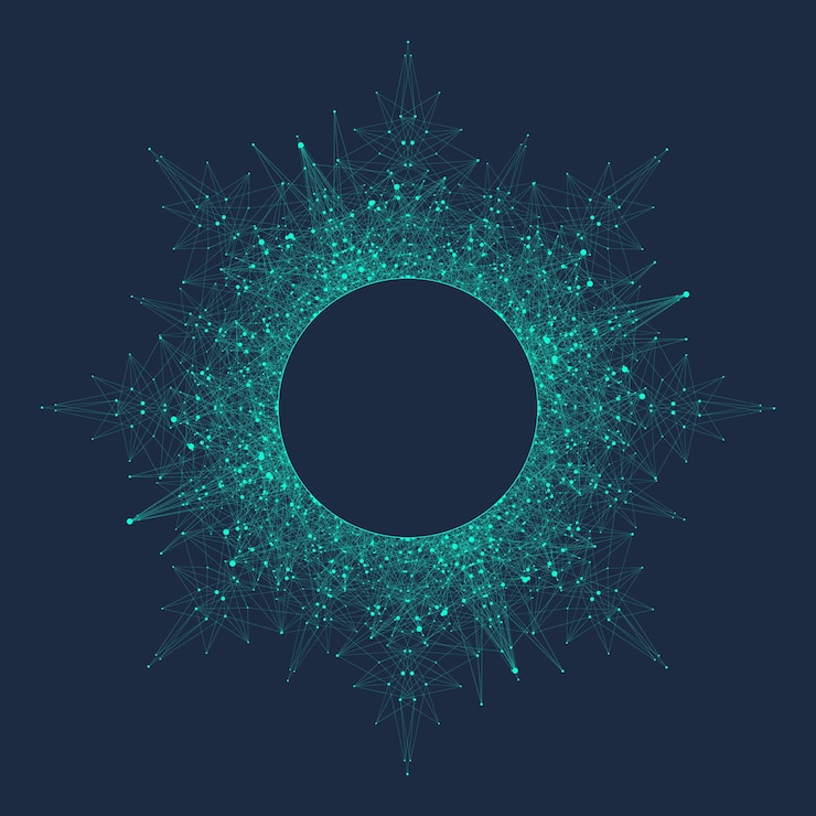 Vector artificial intelligence logo machine learning concept