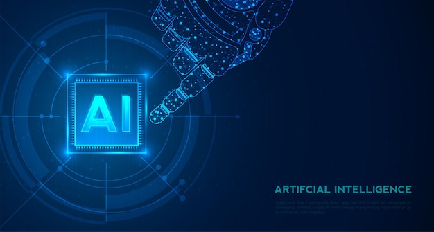 Artificial intelligence machine learning ai data deep learning for future technology artwork