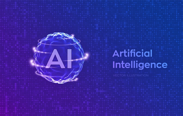 Vettore intelligenza artificiale e concetto di apprendimento automatico.