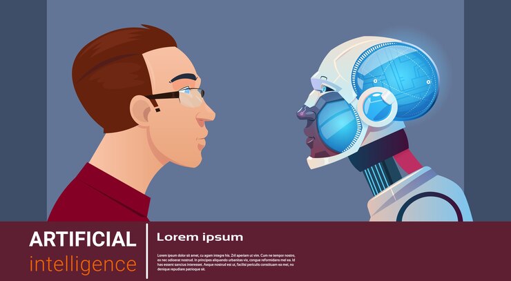 Vector artificial intelligence man 