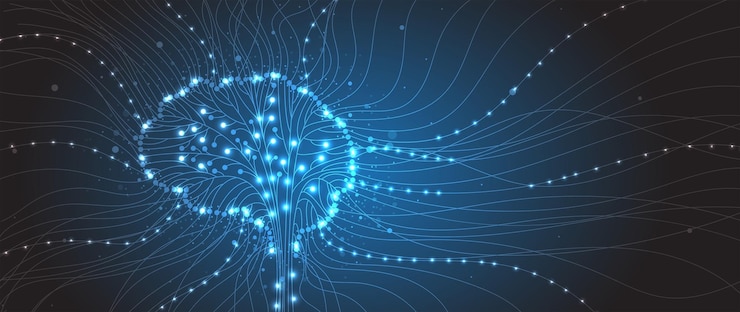Vector artificial intelligence new technology science futuristic background