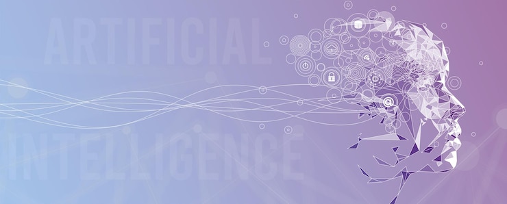 Vector artificial intelligence new technology science futuristic background