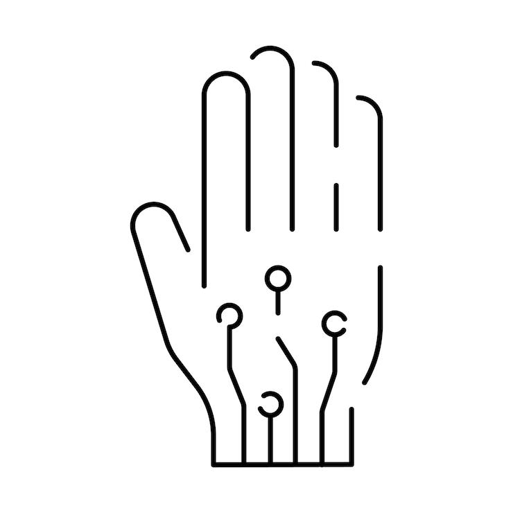 Vector artificial intelligence related vector line icon contains such icons as face recognition algorithm selflearning deep learning digital brain cyber humanoid and chat