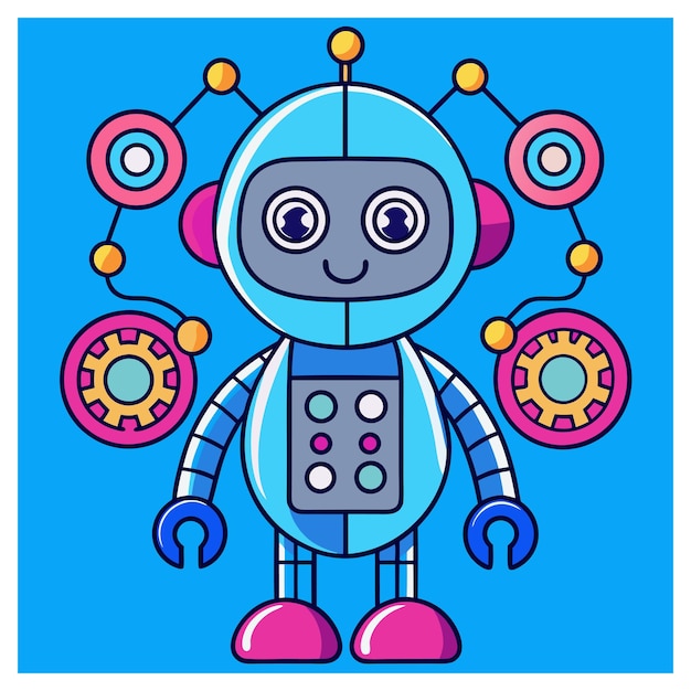 人工知能ロボット ベクトルグラフィックデザイン