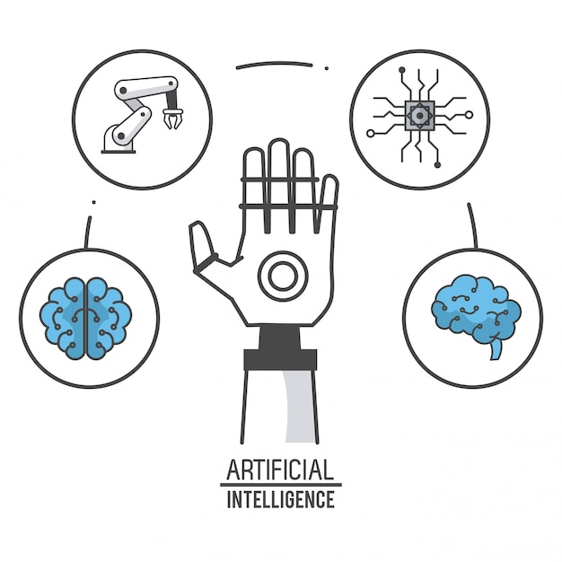 Illustrazione di tecnologia di intelligenza artificiale