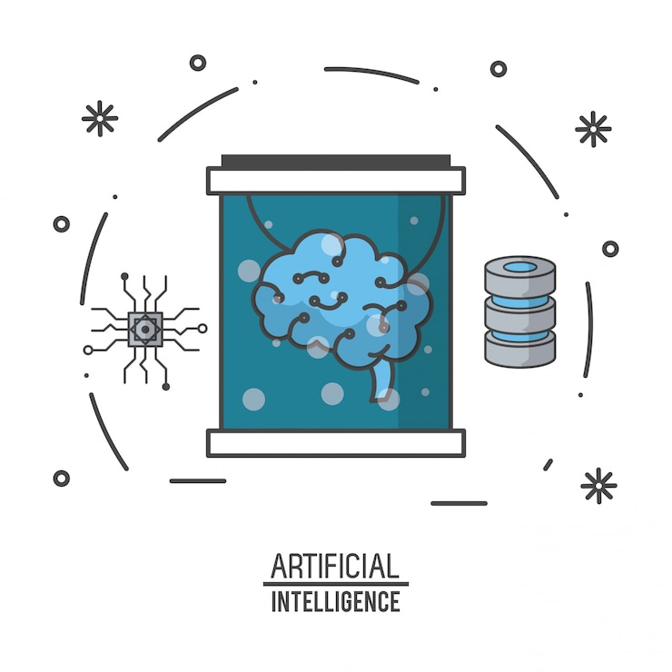 Vector artificial intelligence technology illustration