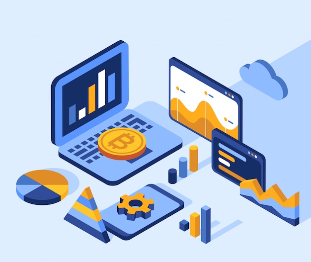 Vector artificial intelligence technology isometric icons