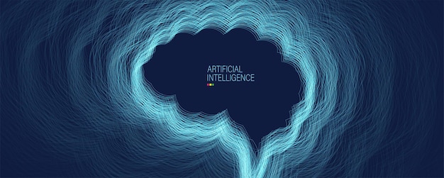 Artificial intelligence Technology web background Virtual concept