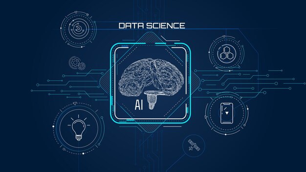 Artificial intelligence testing virtual interface concept