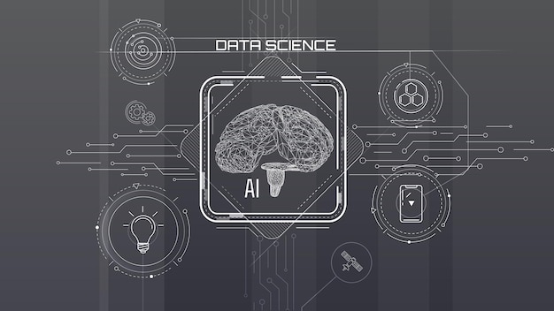 Artificial intelligence testing virtual interface concept