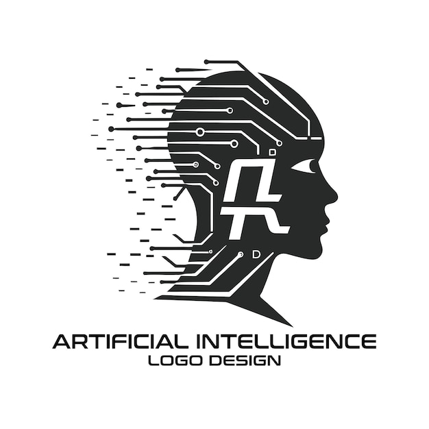 Vector artificial intelligence vector logo design