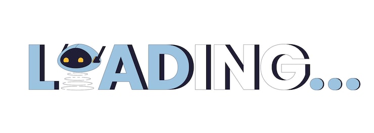 Vector 인공 기술 로 ⁇  머리 스프링 로딩 텍스트 웹 로더 ui 평평한 디자인 진행 바 그래픽 사용자 인터페이스  ⁇  배경에 만화  ⁇ 터 일러스트