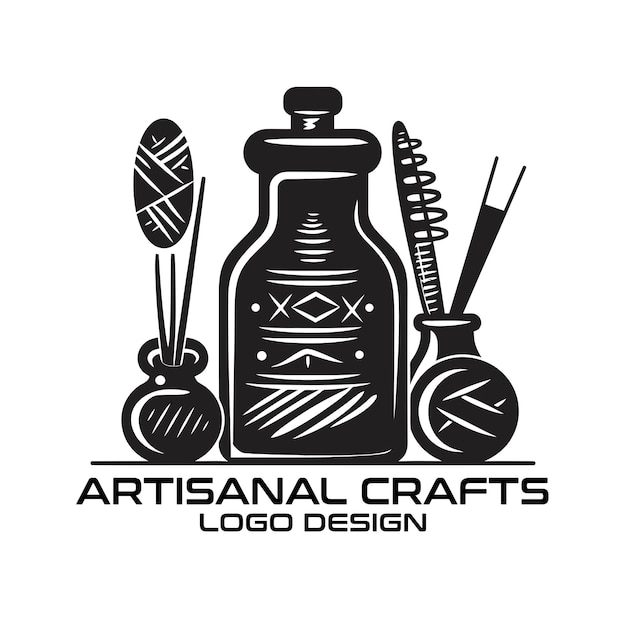 Vector artisanal crafts vector logo design