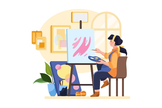 artist illustration concept on white background