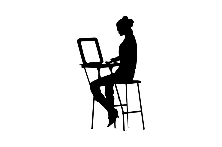 아티스트 실루 터 세트 예술가 실루 일러스트레이션 컬렉션