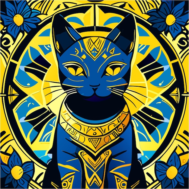 Design della maglietta mandala del gatto tonkinese disegnato a mano dal fascino artistico