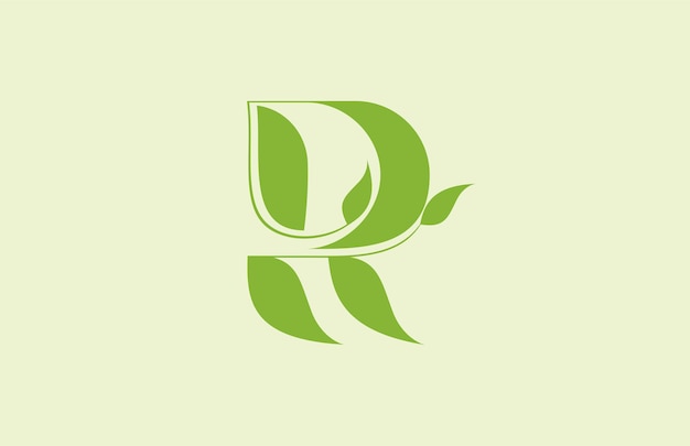 Artistic Beauty Letter R Leaf Logo