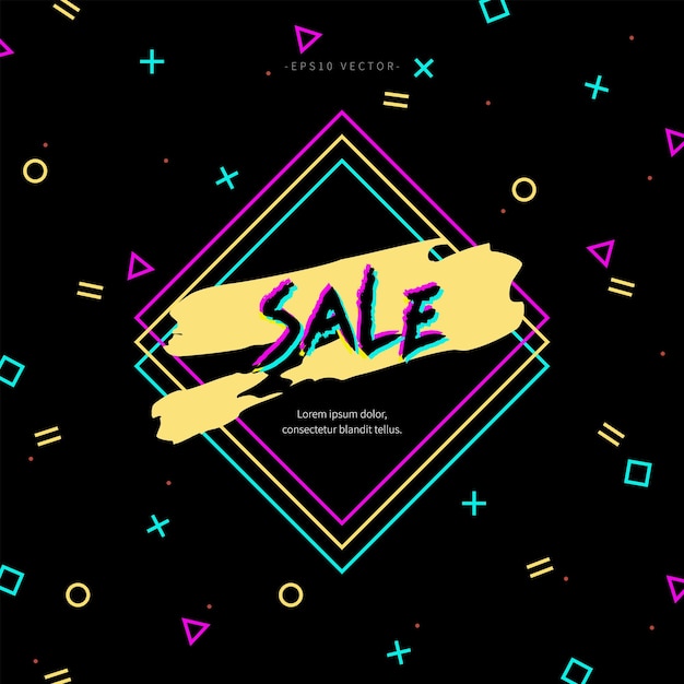 Vector artistic black friday sale background with ink brush