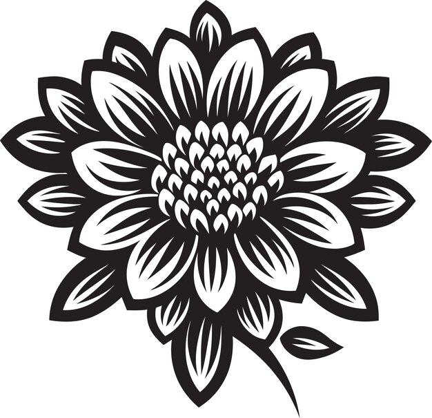 Artistic blossom vector stijlvol zwart ontwerp minimalistisch bloemen handtekening logo icon