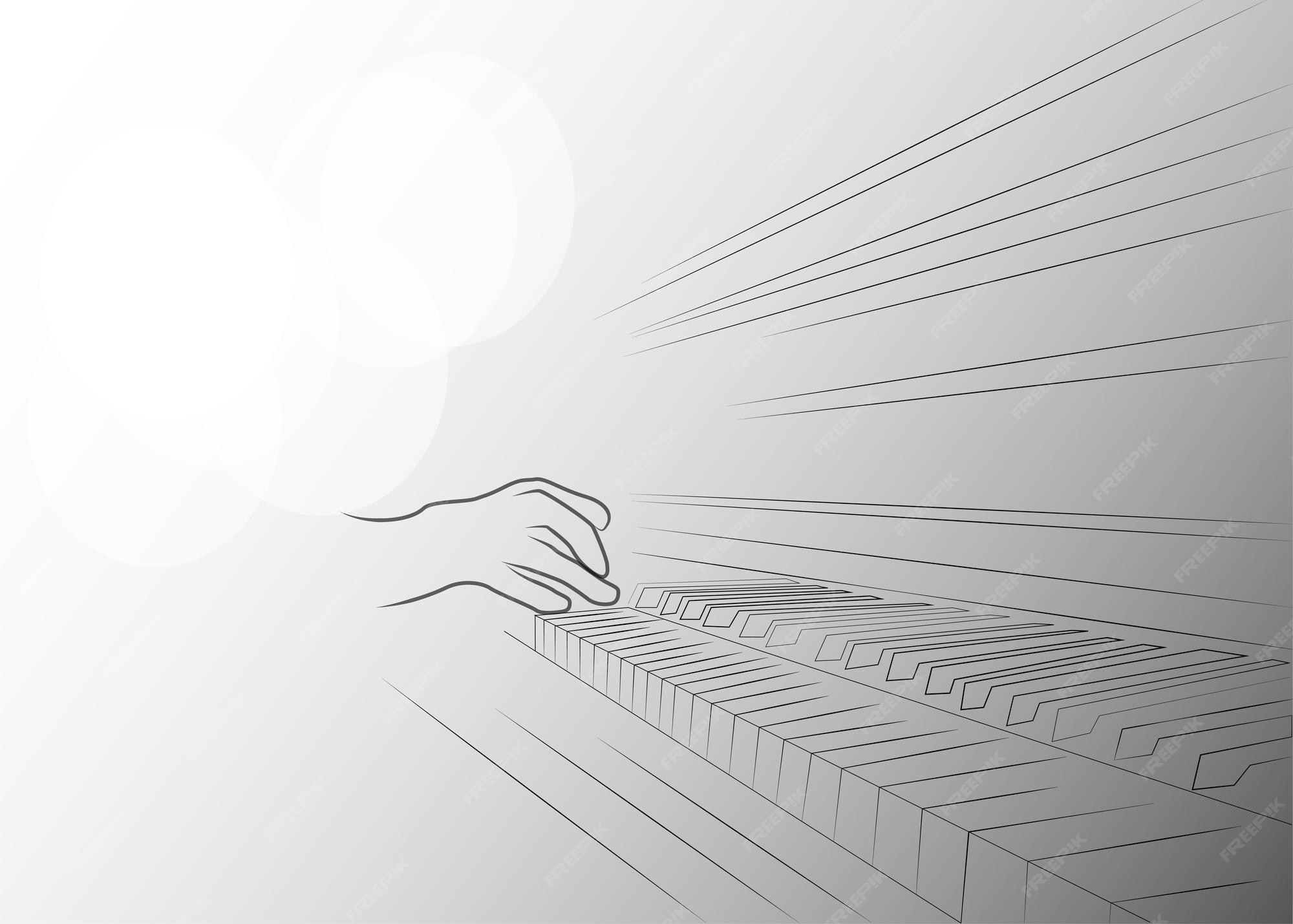 Premium Vector | Artistic creative piano music piano background design