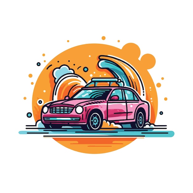 artistic icon for a car wash at home svg icon