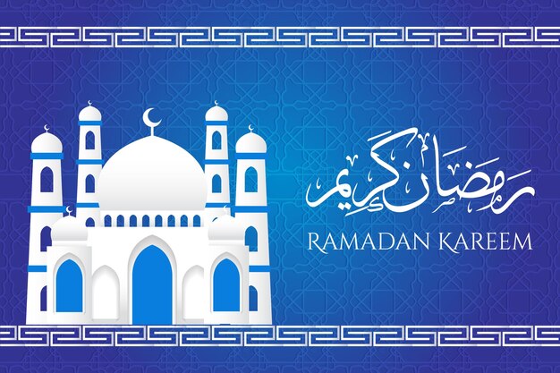 Artistic islamic ramadan kareem cultural banner design vector