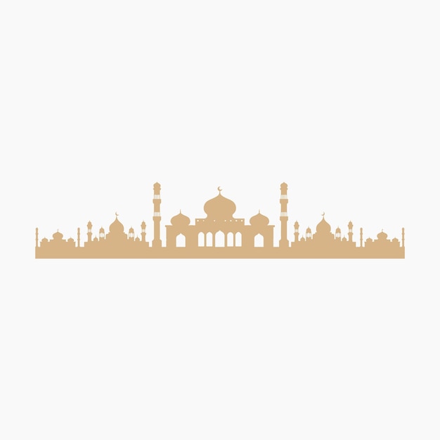 Vector artistic mosque silhouette