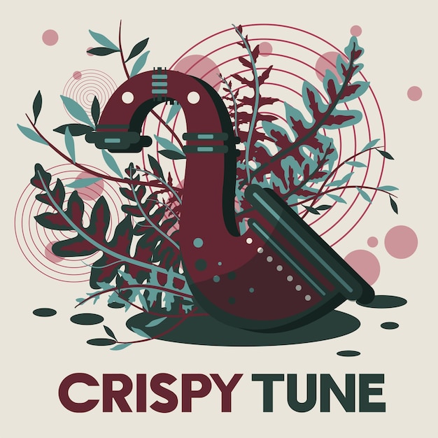 Vector artistic object illustration crispy tune