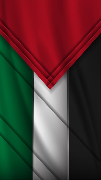 Vector artistic palestine country flag in circular shape background