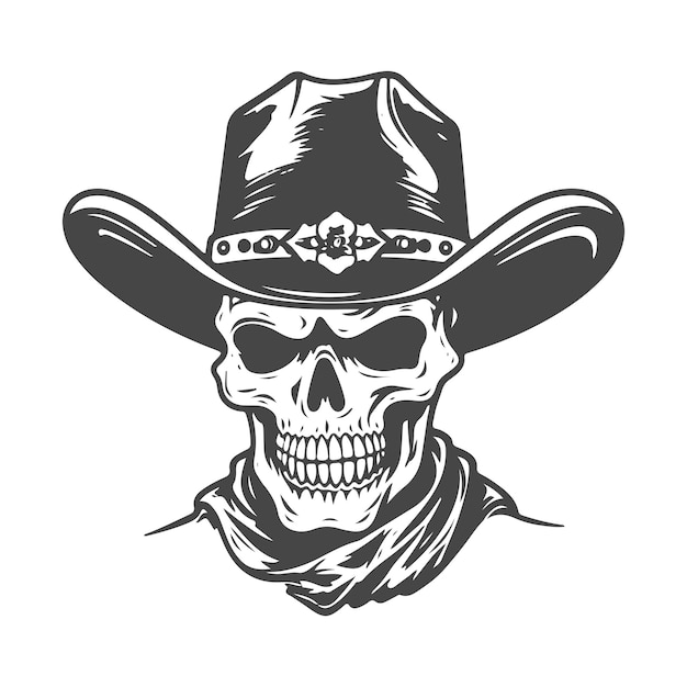 Vector artistic skull tattoo art logo