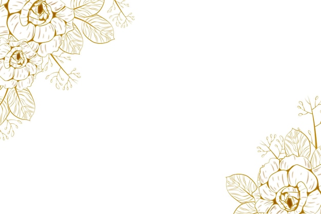 Artistic vintage decorative sketch wedding floral background