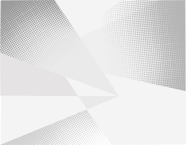 Artistiek abstract driehoekig geometrisch patroon van gearceerde grijze vierkante stippen in een monochromatisch kleurverloop. vector illustratie