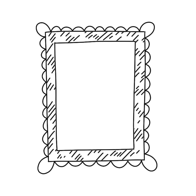 Vector artistieke handgemaakte doodle frame vector veelzijdige ontwerpelement