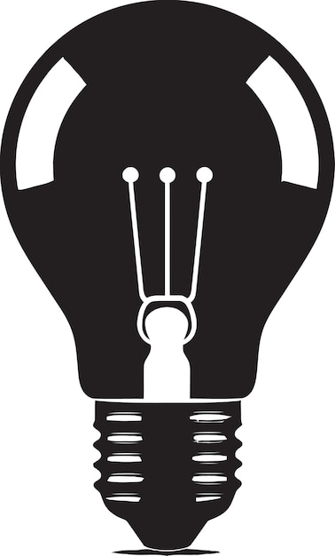 Artistry in Darkness Black Bulb Vector Logo Representation Sublime Radiance Black Bulb Vector Logo