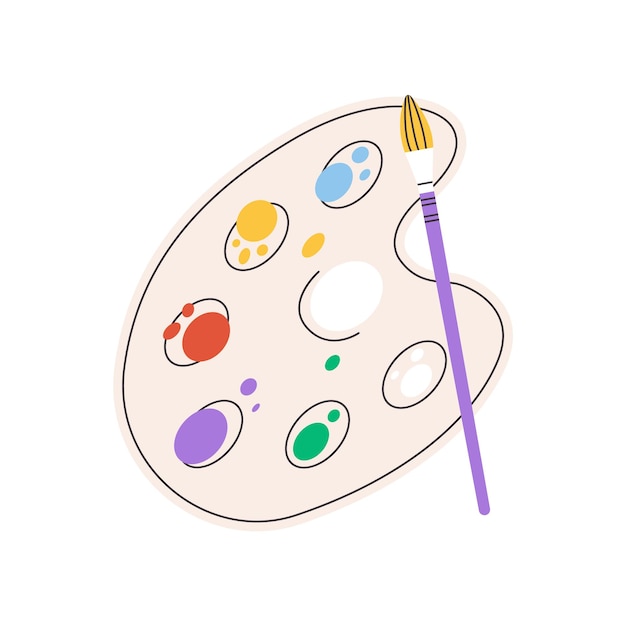 Artists palette and brush