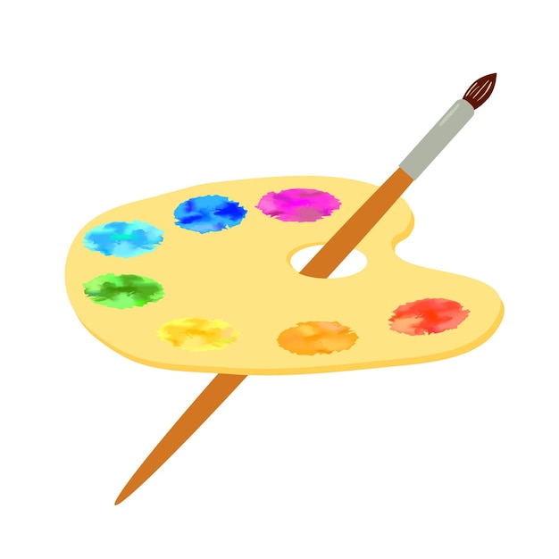 artists palette on a white background