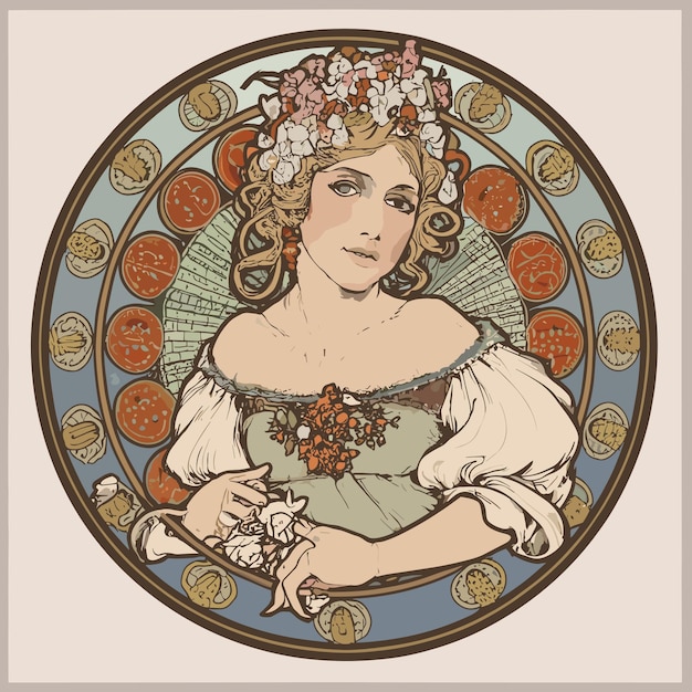 Vector artnouveau aeetwerk