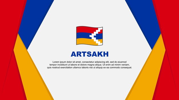 Artsakh Flag Abstract Background Design Template Artsakh Independence Day Banner Cartoon Vector Illustration Artsakh Background