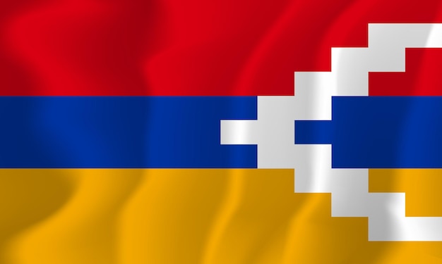 Artsakh Zwaaide Vlag Illustratie Vector Achtergrond